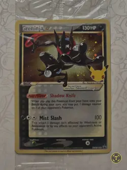 Pokemon Celebrations TCG Greninja Gold Star SWSH144 Black Star Promo Sealed - Image 3