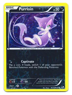 Purrloin RC13/RC25 Holo Legendary Treasures: Radiant Collection Pokemon Holo LP - Image 1