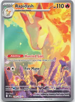 Rapidash 189/182 Illustration Rare Destined Rivals Pokemon Near Mint - Image 1