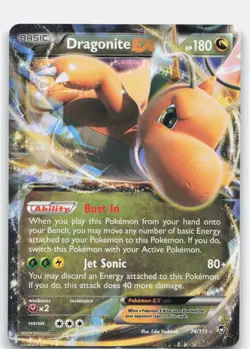 Dragonite EX 74/111 Holo EX Rare Furious Fists Pokemon Near Mint - Image 1