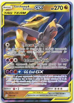 Garchomp & Giratina GX 146/236 Holo GX Rare Unified Minds Pokemon Near Mint - Image 1