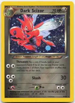 Dark Scizor 9/105 Holo Rare Neo Destiny Pokemon Lightly Played - Image 1