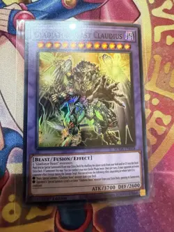 Yu-Gi-Oh! Gladiator Beast Claudius SUDA-EN038 Super Rare 1st Ed NM - Image 1