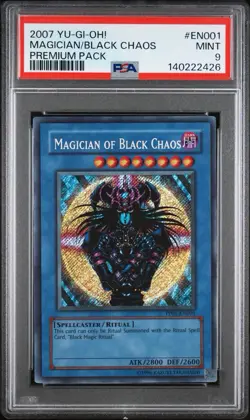 2007 Yu-Gi-Oh! Magician Of Black Chaos Premium Pack 1 PP01 Secret Rare PSA 9 - Image 1