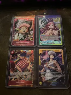 One Piece tcg 8 card lot shirahoshi alt leader, Tony Chopper, Lucky.Roux +more - Image 1