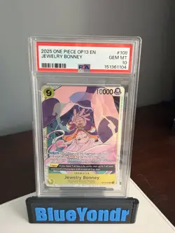2025 ONE PIECE OP13 #108 CARRYING ON HIS WILL JEWELRY BONNEY PSA 10 GEM MINT - Image 1