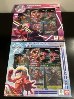 One Piece TCG Illustration Box Volume 3 and Volume 4 Bundle Factory Sealed - Image 1