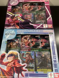 One Piece TCG Illustration Box Volume 3 and Volume 4 Bundle Factory Sealed - Image 2