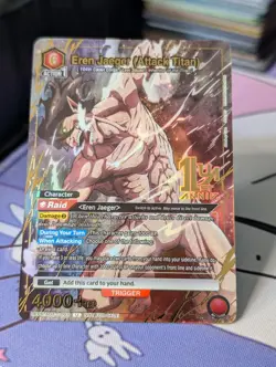 Eren Jaeger (Attack Titan) (Gold) UEPR/AOT-1-093 Union Arena Promotion Cards - Image 1