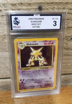 Alakazam Base Set 1/102 Pokemon Card Holo - Graded MGC 3 - 1999 Vintage RARE - Image 1