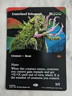Craterhoof Behemoth (Borderless) | MTG TDM | Green Beast EDH Mythic | NEW NM - Image 1