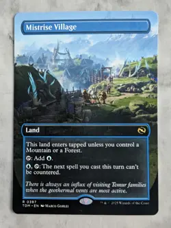 Mistrise Village (Borderless) MTG TDM EDH Commander Land Counterspell Protection - Image 1