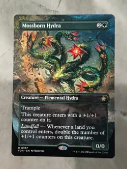 Mossborn Hydra (Borderless) | MTG FDN | Green Elemental Hydra Landfall Rare | NM - Image 1