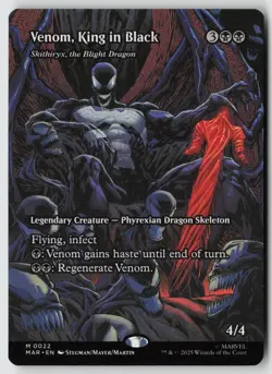 Venom, King in Black - (Borderless) 22 Marvel Universe Magic: The Gathering NM - Image 1