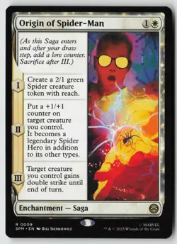 Origin of Spider-Man 9 Rare Marvel's Spider-Man Magic: The Gathering Near Mint - Image 1