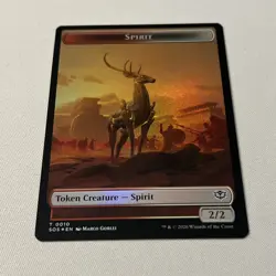 Spirit | Copy - Double Sided Token FOIL - Secrets of Strixhaven - MTG - Image 2