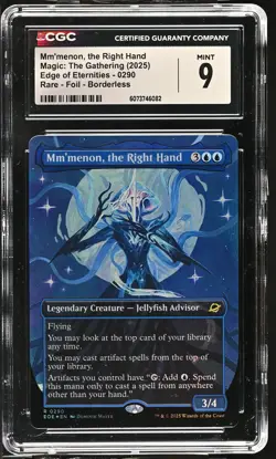 MM'MENON, THE RIGHT HAND Edge of Eternities Borderless Foil Rare CGC 9 MTG - Image 1
