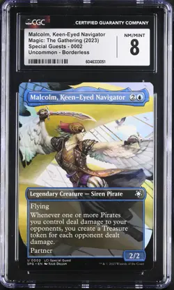MALCOLM, KEEN-EYED NAVIGATOR Special Guests U CGC 8 MTG EDH [Nostalgium] - Image 1