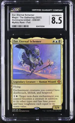 ZUR, ETERNAL SCHEMER Dominaria United Foil Mythic CGC 8.5 MTG EDH [Nostalgium] - Image 1