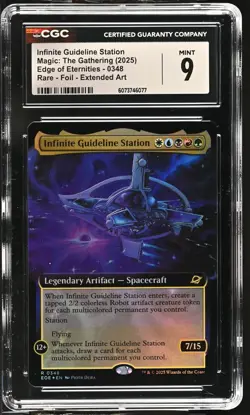 INFINITE GUIDELINE STATION Edge of Eternities Extended Art Foil Rare CGC 9 MTG - Image 1