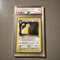2000 Pokemon Game Promo Dark Persian Holo Nintendo Magazine 60HP #17 PSA 7 NM - Image 1
