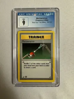 1999 Pokemon 1st Edition Shadowless Maintenance Base Set 83/102 CGC 9 Mint! WOTC - Image 1