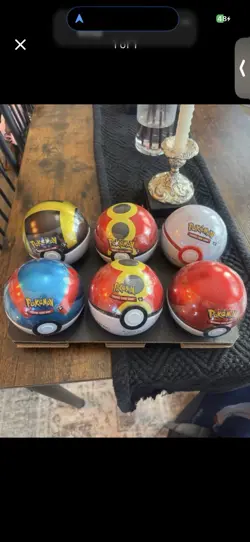 6 Pokemon TCG Poke Ball G25 Tins - 18 Booster Packs New In Box Factory Sealed - Image 1
