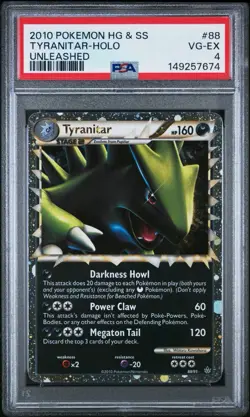 Pokemon Tyranitar Prime 88/95 Unleashed Holo Ultra Rare #88 PSA 4 - Image 1