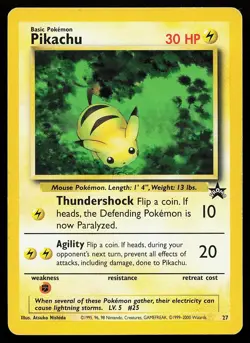 Pikachu 27 WOTC Black Star Promo Pokemon Card - Image 1