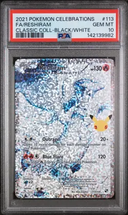 2021 Pokemon Celebrations Classic Collection Fa/reshiram #113 - Image 1