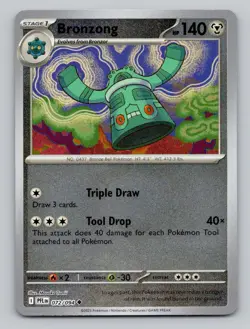 Reverse Holo Bronzong 072/094 Uncommon Phantasmal Flames Pokemon - Image 1