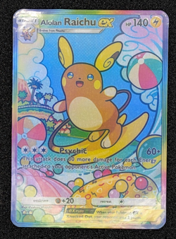 Alolan Raichu Ex Celestial Guardians Full Art Pocket App CUSTOM FAN ART Card - Image 1