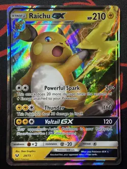 Raichu GX 29/73 Shining Legends Ultra Rare Pokemon Card - Image 1