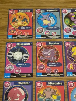 Pokemon Cards 1999 Burger King Exclusive Poketrivia In Mew & Charizard Vintage - Image 2