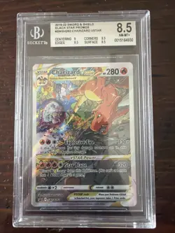 Pokemon TCG Charizard VSTAR Promo Card SWSH262 Beckett 8.5 Near Mint - Image 1