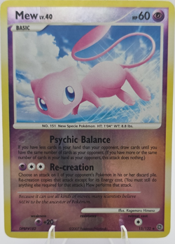 Pokemon Mew Secret Wonders 15/132 Rare Reverse Holo Card 2007 English - Image 1