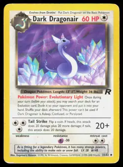 DARK DRAGONAIR 33/82 UNCOMMON TEAM ROCKET POKEMON MP - Image 1