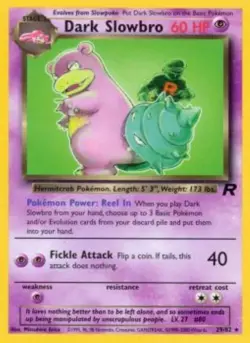 Pokemon TCG Team Rocket Dark Slowbro 29/82 Unlimited Heavily Played Non Holo - Image 1