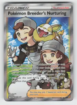 Pokemon Breeder's Nurturing (Full Art) 188/189 NM Holo SWSH03 SWSH03: Darkness A - Image 1