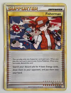 Fisherman 92/123 Pokemon TCG HeartGold SoulSilver Uncommon HP - Image 1