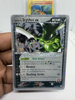 2004 POKEMON ROCKET’S SCYTHER EX TEAM ROCKET RETURNS #102 LP/MP BIG SWIRL🌀 - Image 2