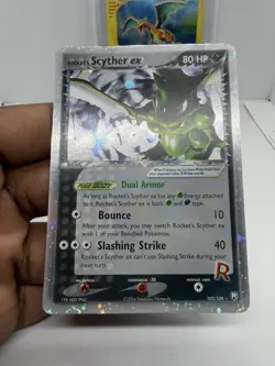 2004 POKEMON ROCKET’S SCYTHER EX TEAM ROCKET RETURNS #102 LP/MP BIG SWIRL🌀 - Image 3