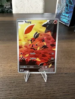 Pokemon TCG Tepig 096/086 Illustration Rare IR SV White Flare Holo Near Mint NEW - Image 1