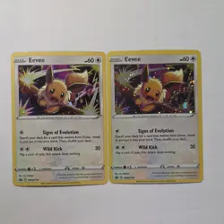 Pokemon TCG Eevee Promo SWSH118 Lot (2) - Image 1