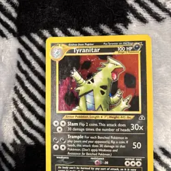 TYRANITAR - 12/75 - Neo Discovery - Holo SWIRL - Pokemon Card - - Image 4