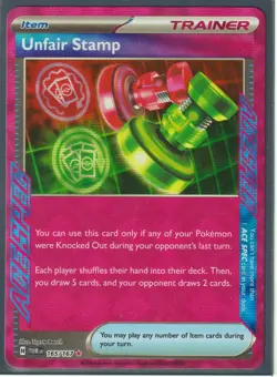 UNFAIR STAMP 165/167 ACE SPEC -TWILIGHT MASQUERADE POKEMON- RARE- NM (US1) - Image 1