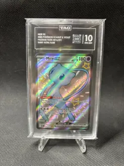 Pokemon Mew ex Shiny Ultra Rare 216/091 SV: Paldean Fates TAG 10 Holo Card - Image 1