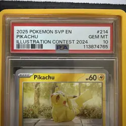 PSA 10 - 2025 POKEMON SVP EN-SV BLACK STAR PROMO 214 PIKACHU - Image 2