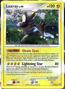 Luxray 7/130 Diamond & Pearl HOLO Rare Pokemon HP 🔥 - Image 1