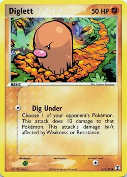POKEMON Diglett #61/112 Normal FireRed & LeafGreen NM - Image 1